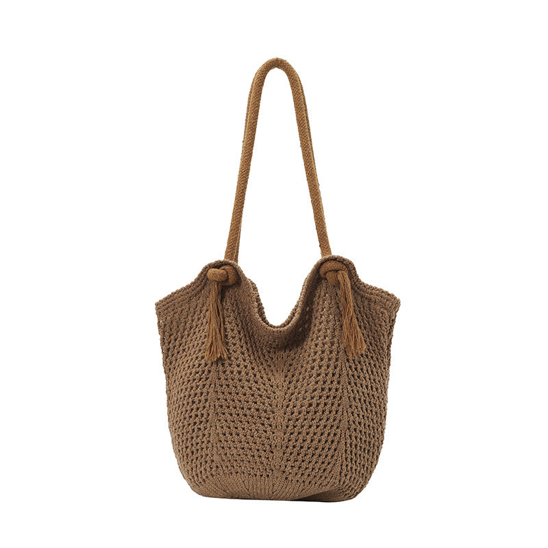 Handcrafted Woven Crochet Tote — product view 2