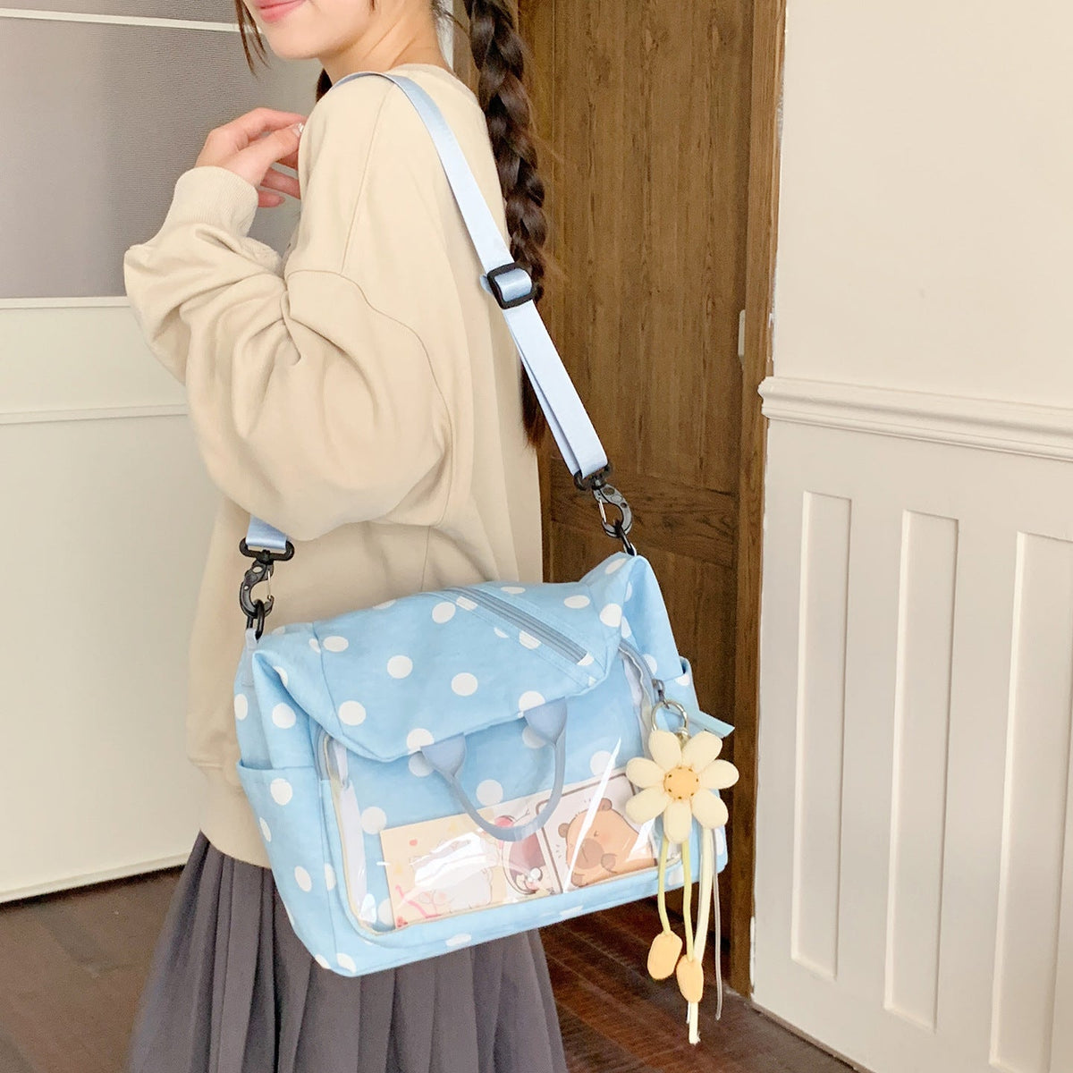 Cute Patterned Casual Backpack LoungeYard — product view 3
