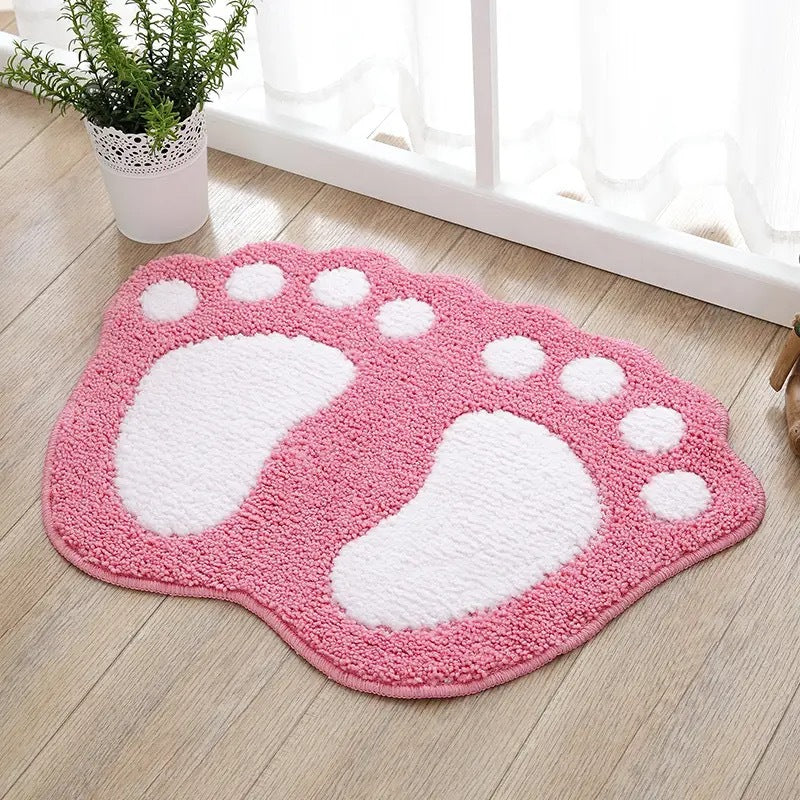 Cute Cartoon Footprint Bath Mat LoungeYard — product view 4