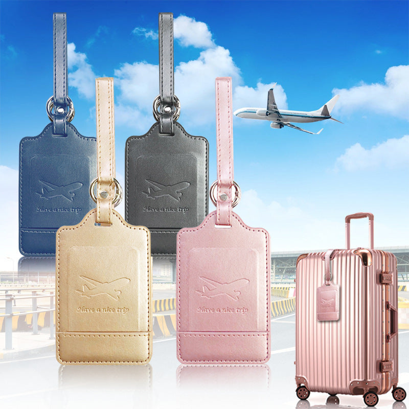Premium PU Leather Travel Luggage Tag LoungeYard — product view 1