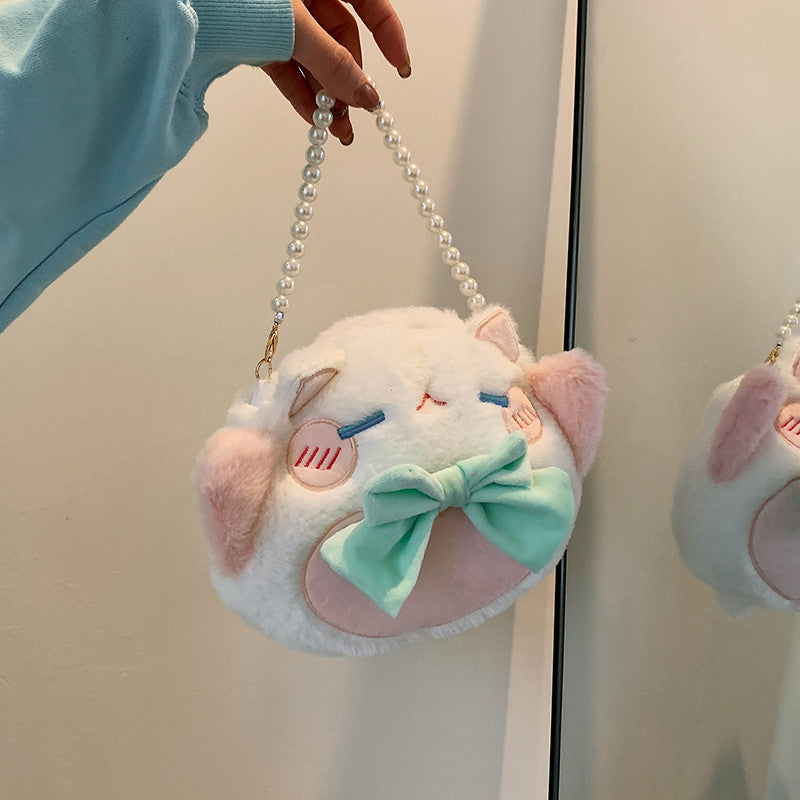 Cute Plush Cat-Themed Handbag — product view 1