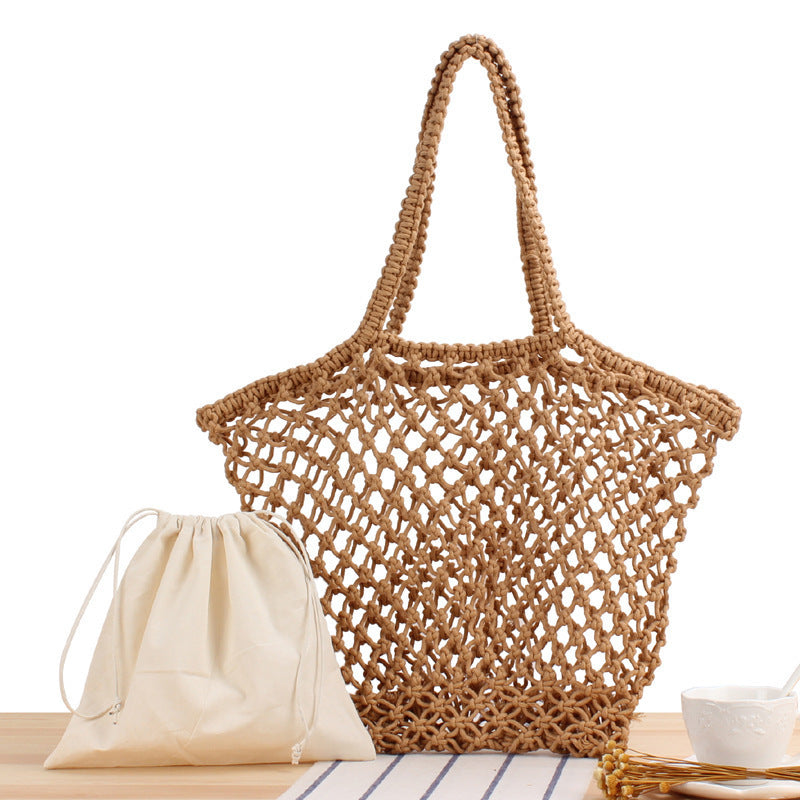 Multifunctional Macrame Tote Bag LoungeYard — product view 6