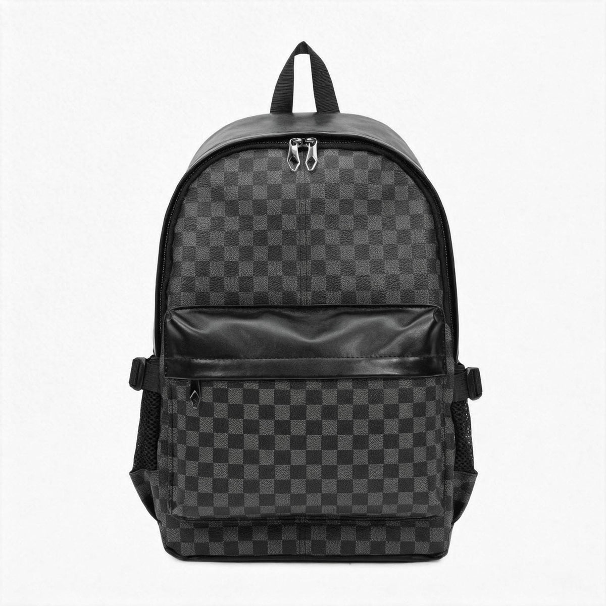 Stylish Checkerboard Pattern Backpack LoungeYard — product view 4