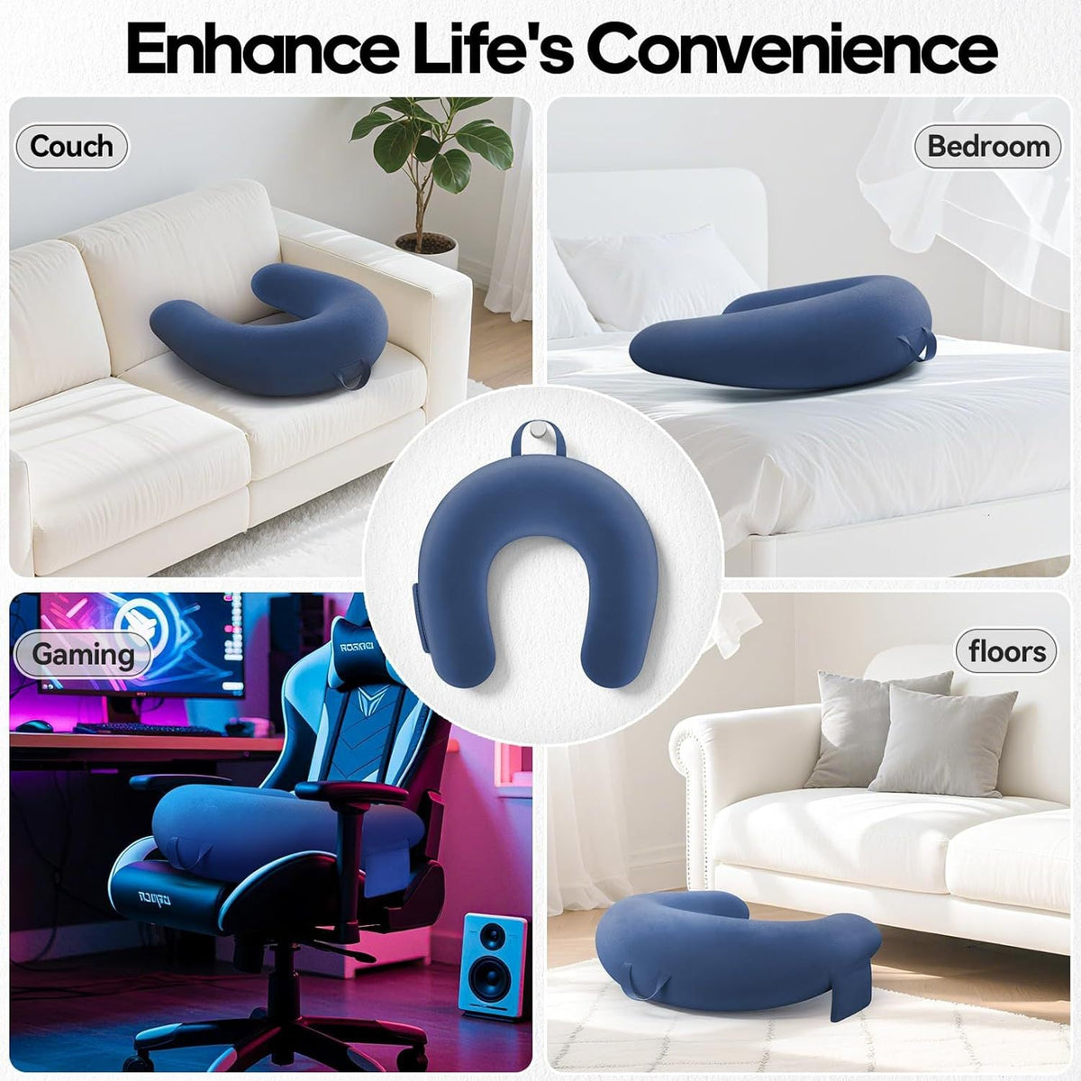 ergonomic neck support pillow LoungeYard — product view 4