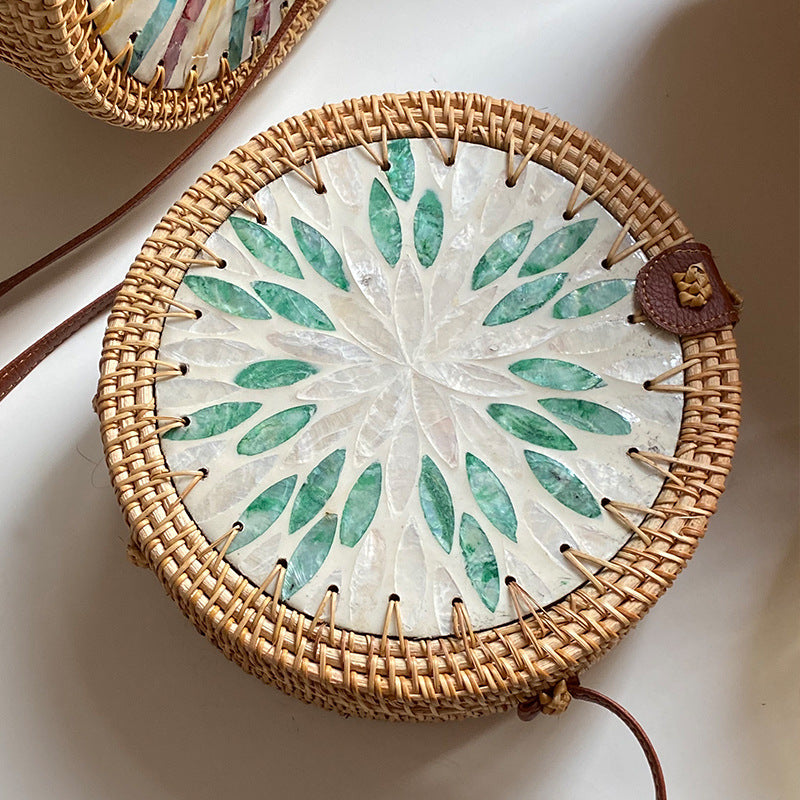 Ladies Round Basket Bag LoungeYard — product view 4