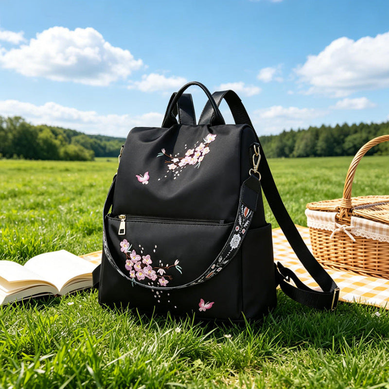 Women's Embroidered Floral Backpack LoungeYard — product view 1