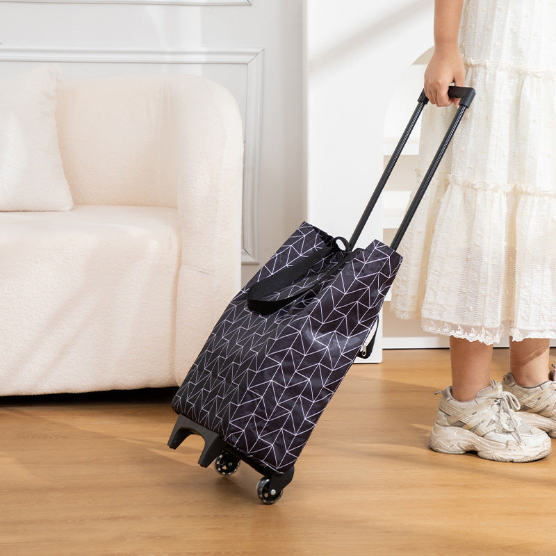 Practical Rolling Bag with Floral Design LoungeYard — product view 4