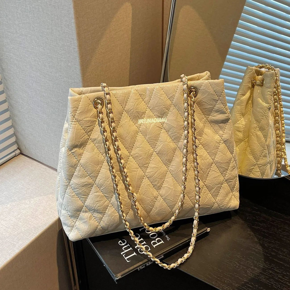 Quilted Chain-Handle Handbag LoungeYard — product view 1