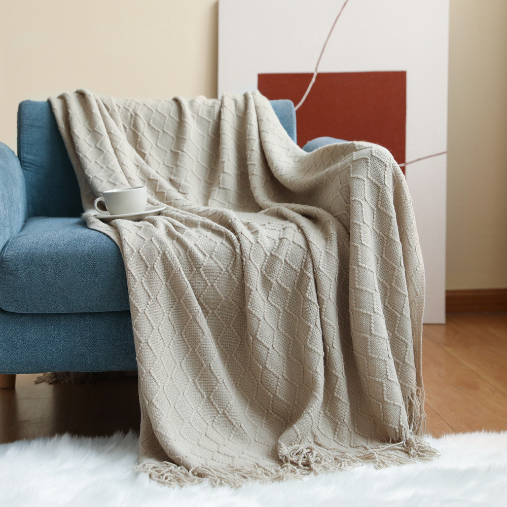 Cozy Knit Throw Blanket LoungeYard — product view 5