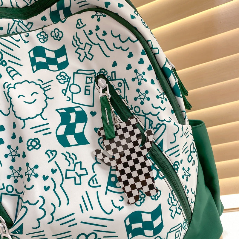 Fun Printed Graphic School Backpack LoungeYard — product view 2
