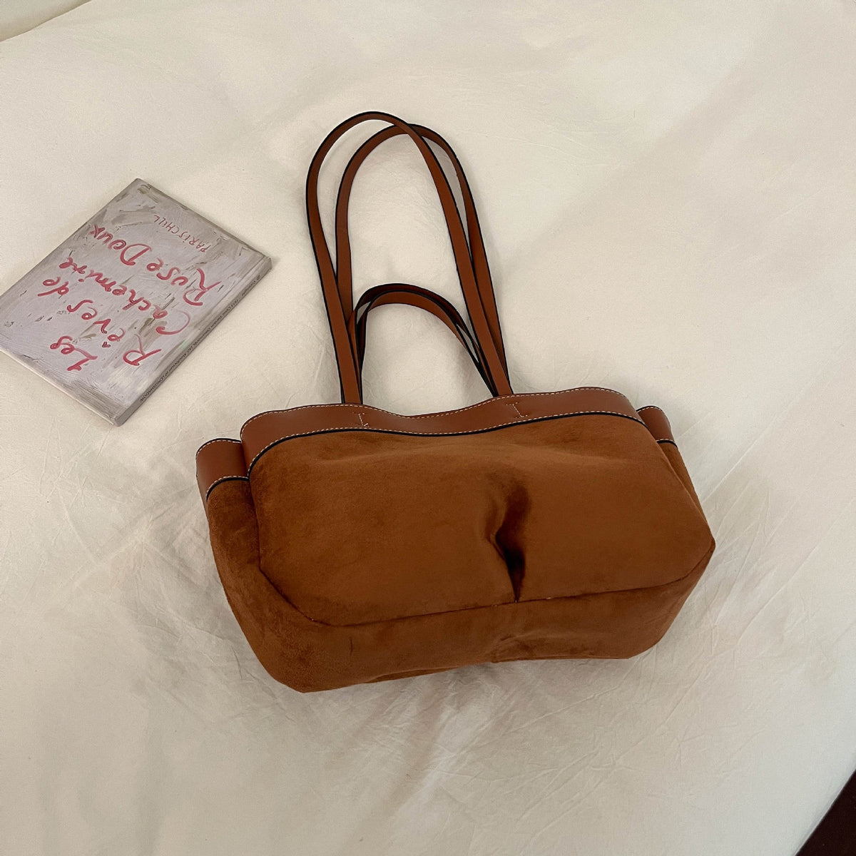 Suede Shopper Tote Bag — product view 1