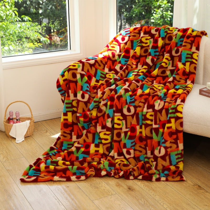 Plush Cow Print Throw Blanket — product view 7