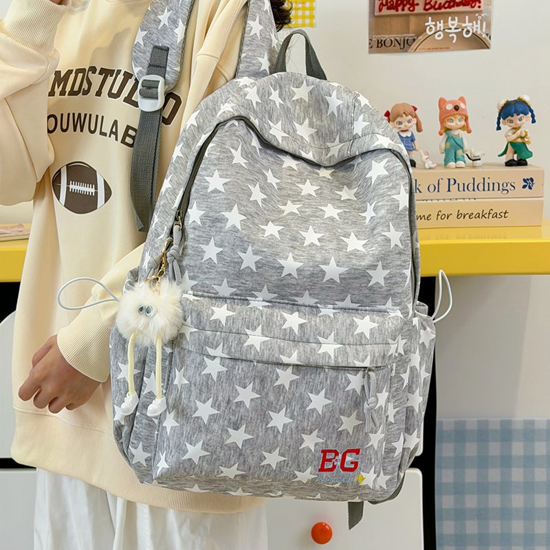Star-Patterned Casual Backpack LoungeYard — product view 1