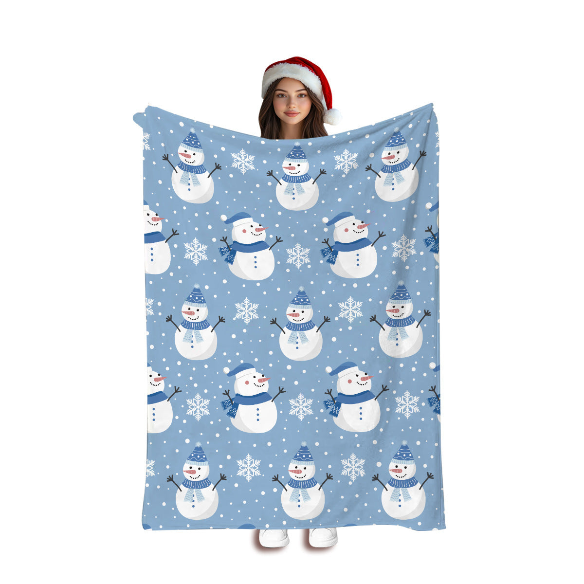 Artistic Wolf-Themed Fleece Blanket — product view 7