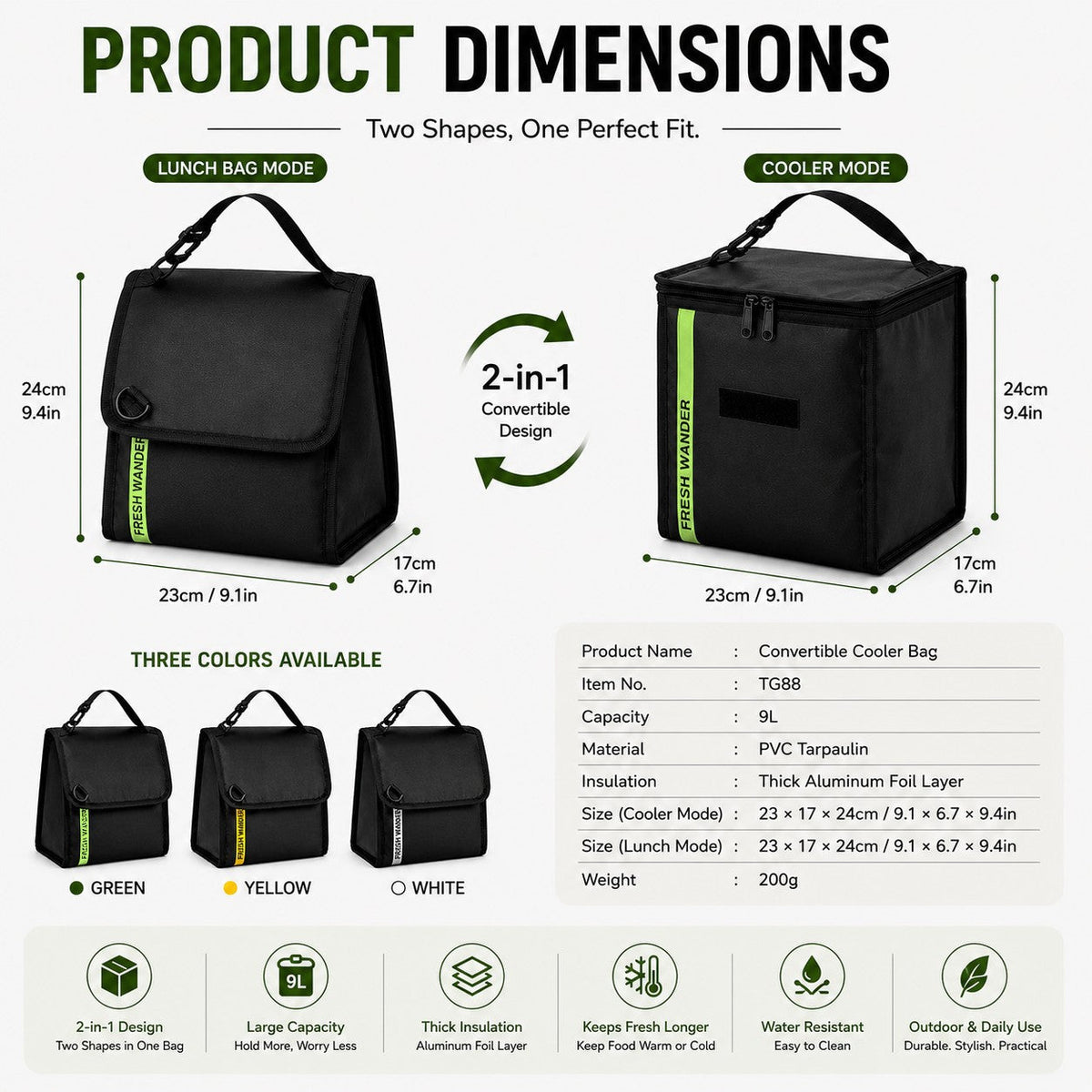 Insulated Lunch Box Organizer LoungeYard — product view 3