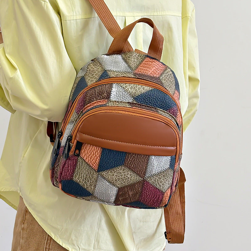 Geometric Pattern Mini Backpack LoungeYard — product view 3