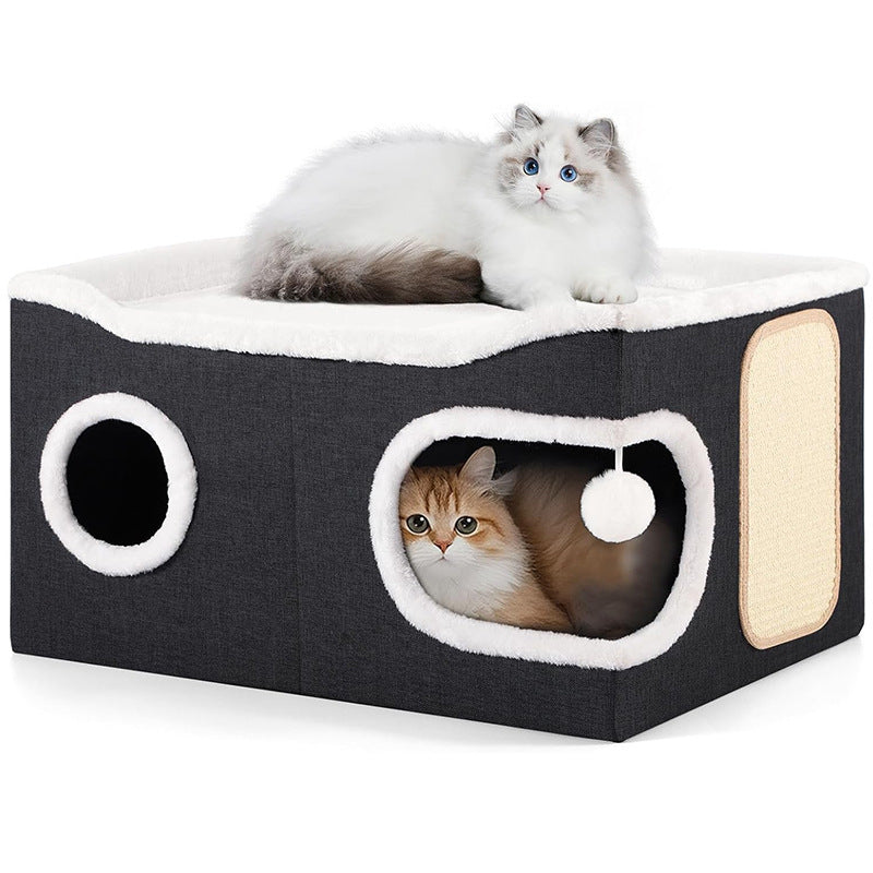 Plush Cat Hideaway Bowlift — product view 3