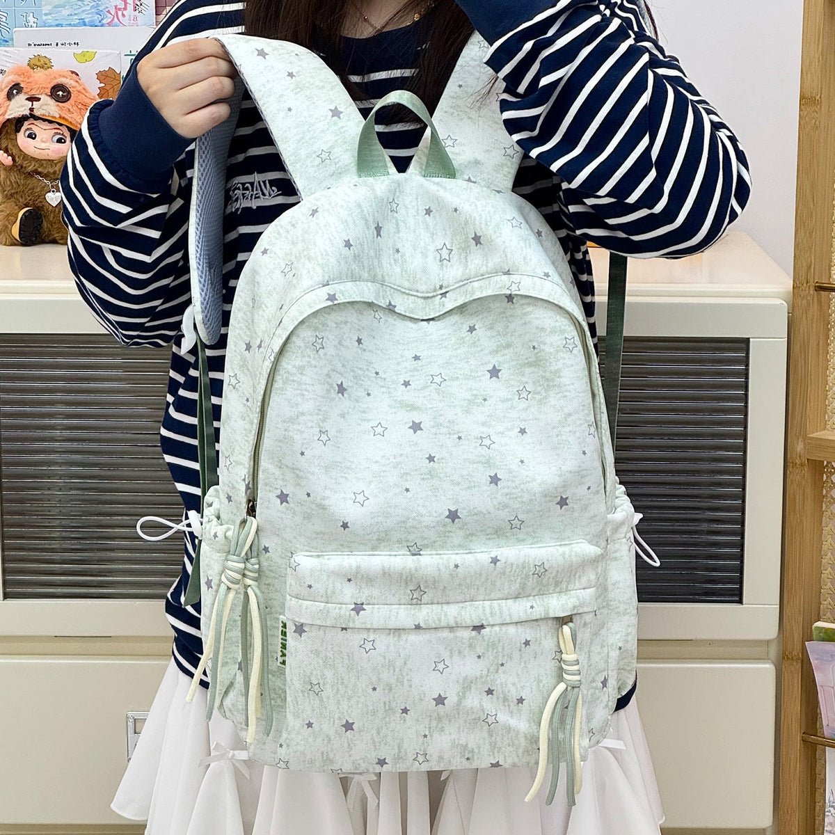 Durable Star-Patterned Casual Backpack LoungeYard — product view 2