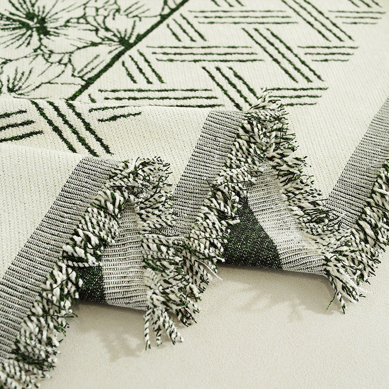 Elegant Floral Patterned Sofa Throw Blanket — product view 4
