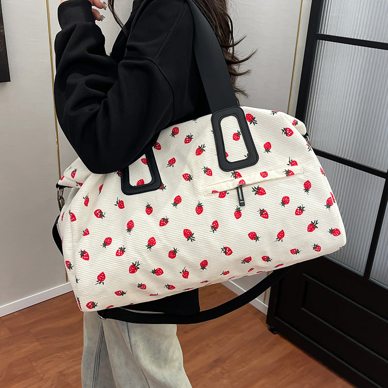 Tote bag with fruity design and multifunctional compartments LoungeYard — product view 2