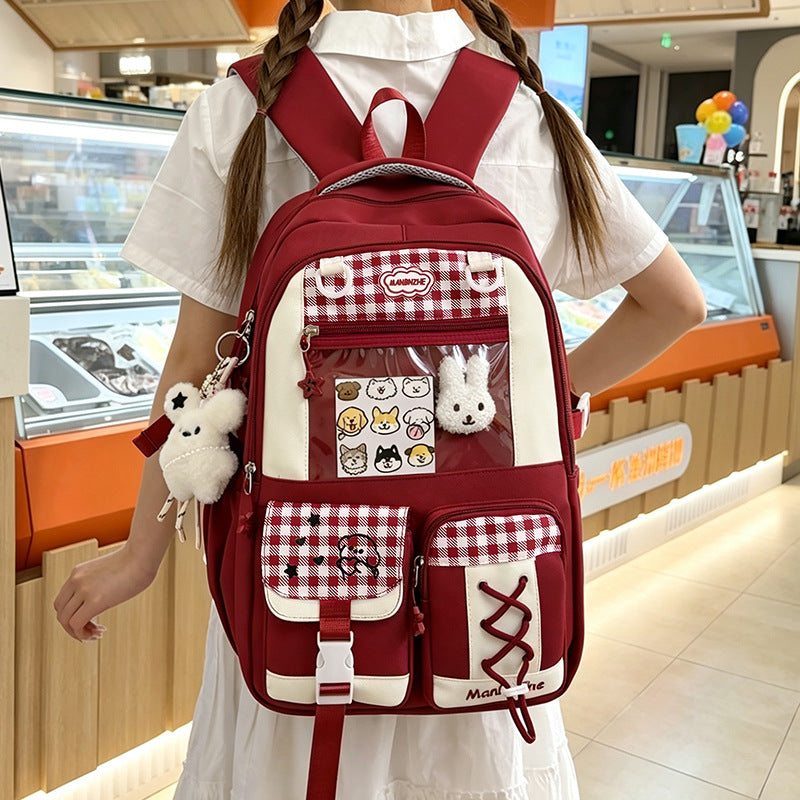 Cute Animal Print School Backpack LoungeYard — product view 1
