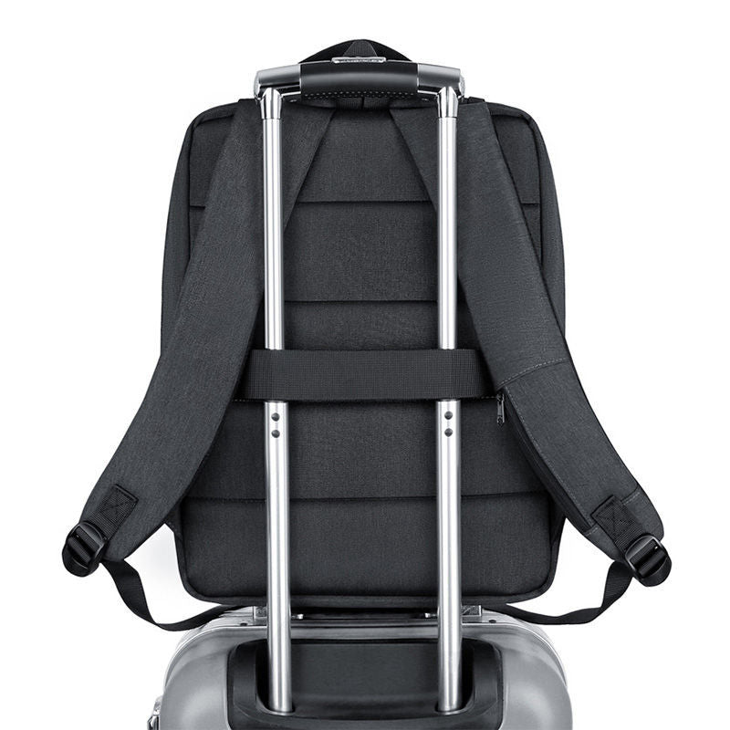Laptop backpack with futuristic design and integrated storage LoungeYard — product view 2