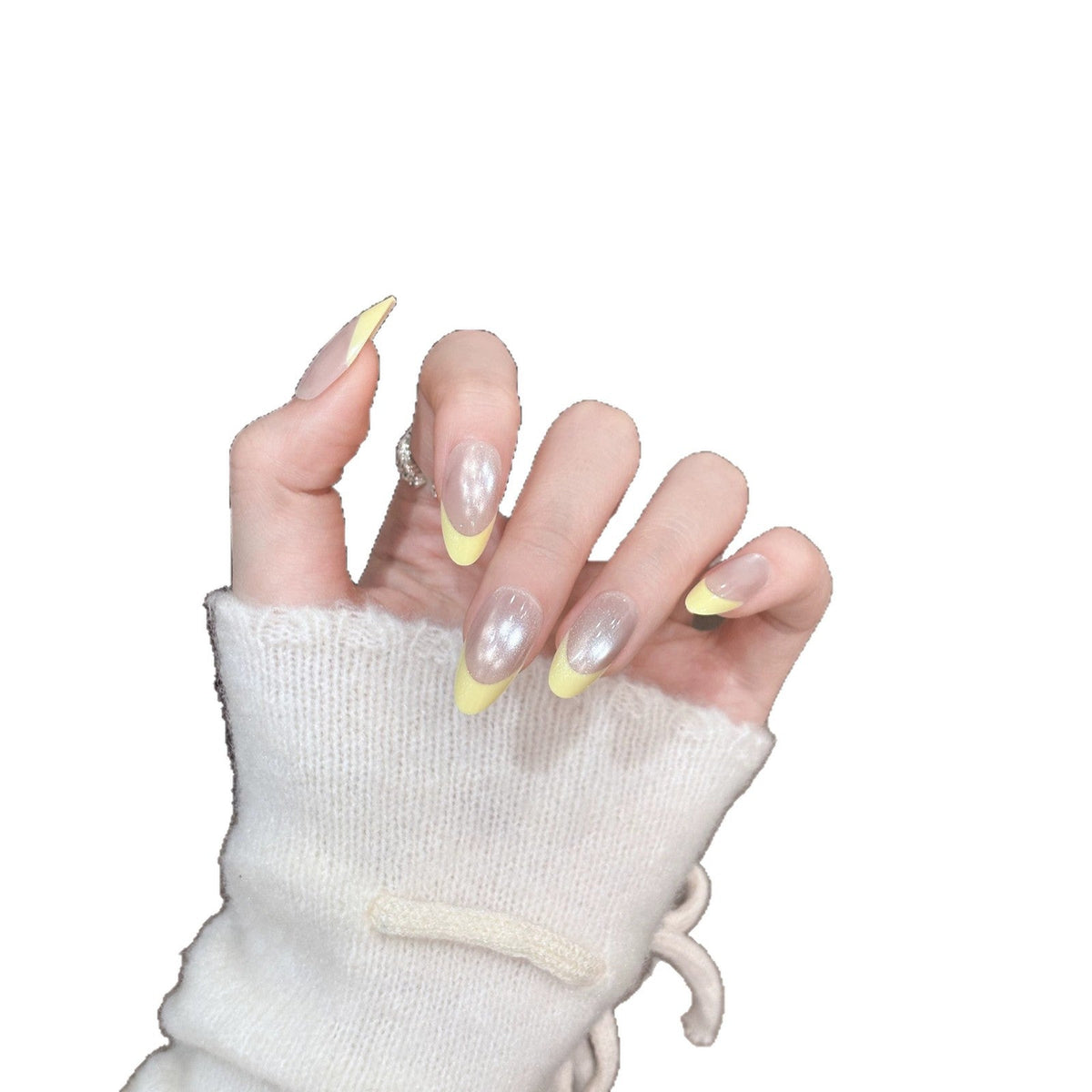 Glossy Almond-Shaped Press-On Nails — product view 5