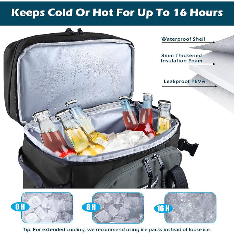Multifunctional Insulated Drinking Backpack with Reinforced Carrying Handles LoungeYard — product view 3