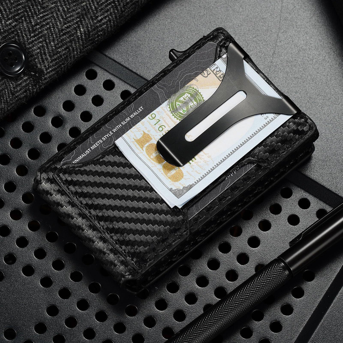 Carbon Fiber Slim Cardholder LoungeYard 1790153032 — product view 2