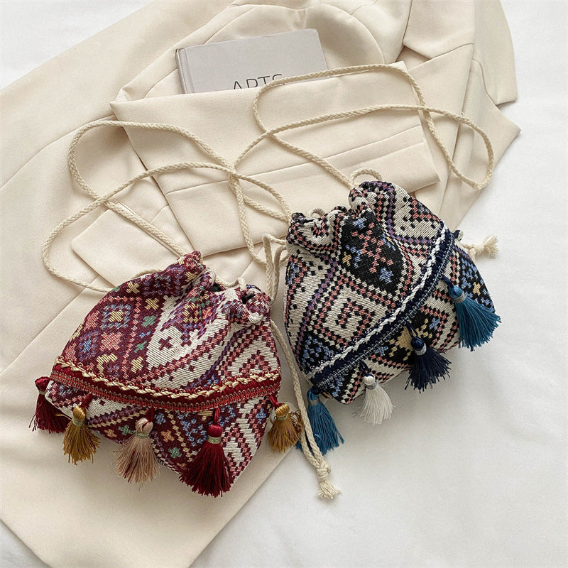 Bohemian Drawstring Tote Bag — product view 6