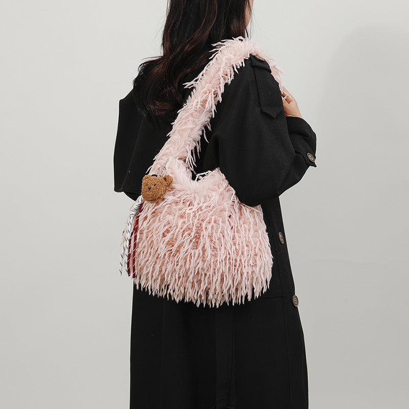 Fluffy Fringe Fashion Handbag — product view 4