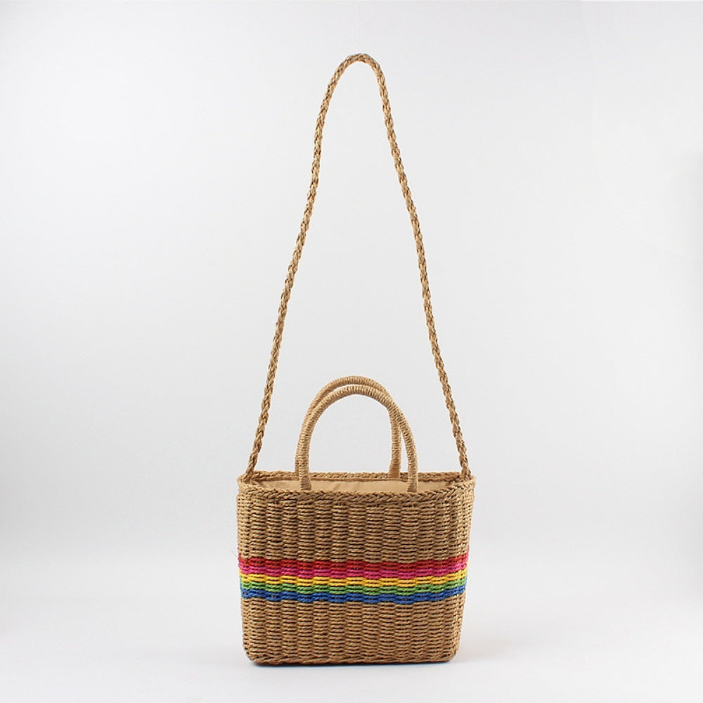 Handbag with Colorful Stripe Design LoungeYard — product view 2