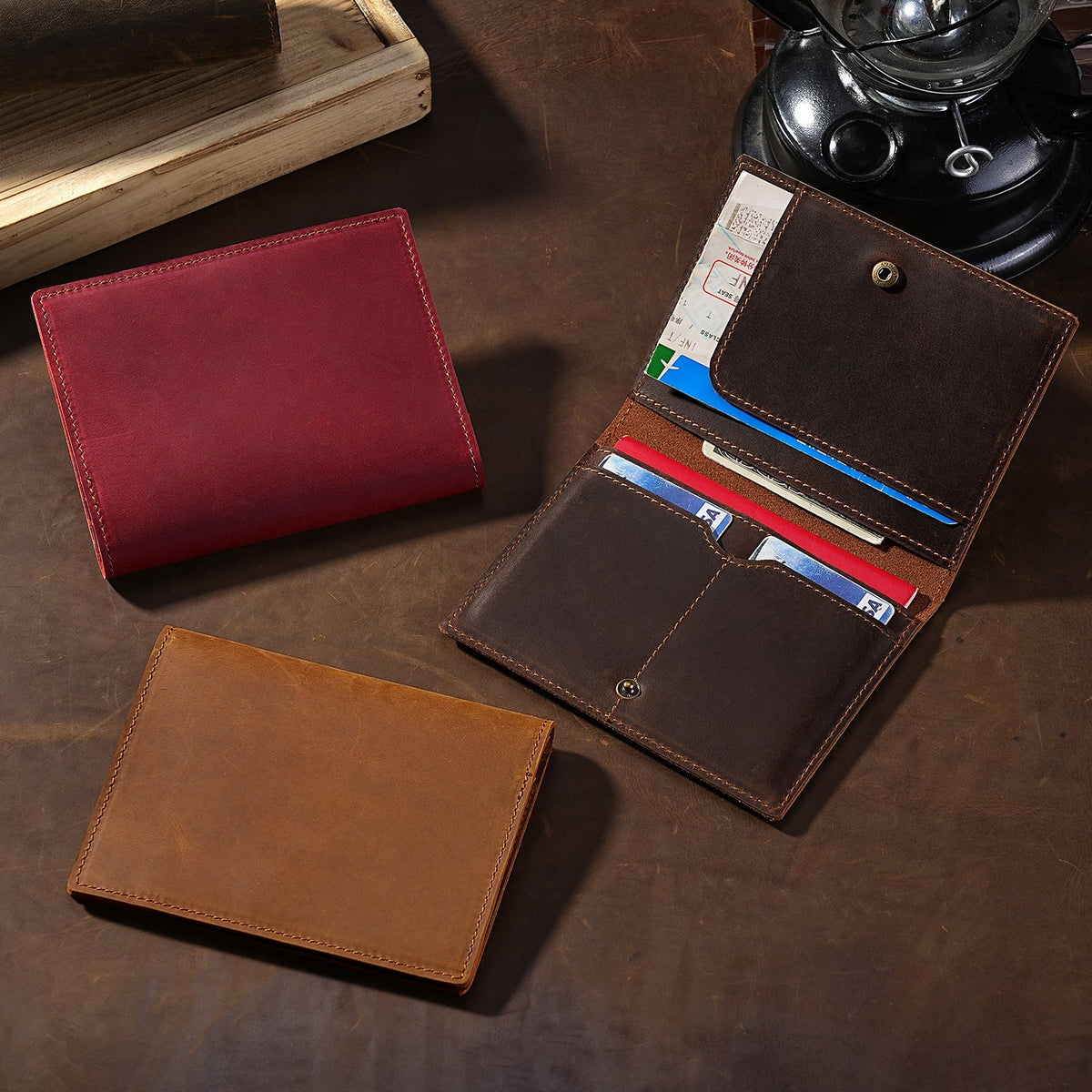 Classic Leather Passport Holder — product view 4