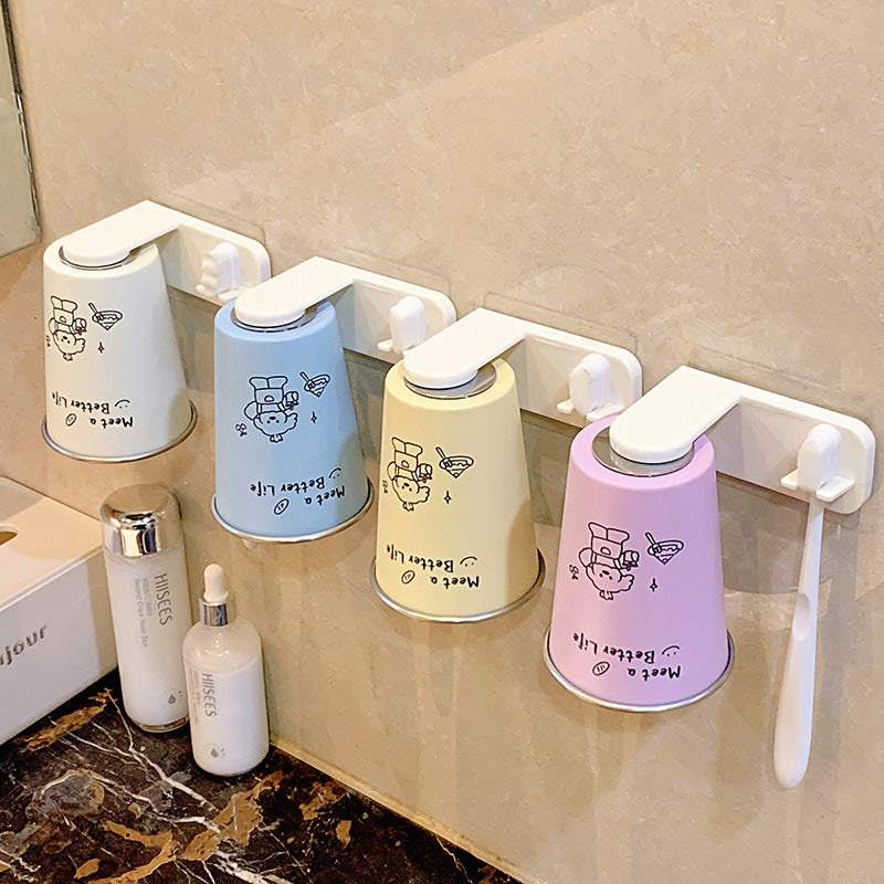Wall-mounted toothbrush holder with playful design LoungeYard — product view 2