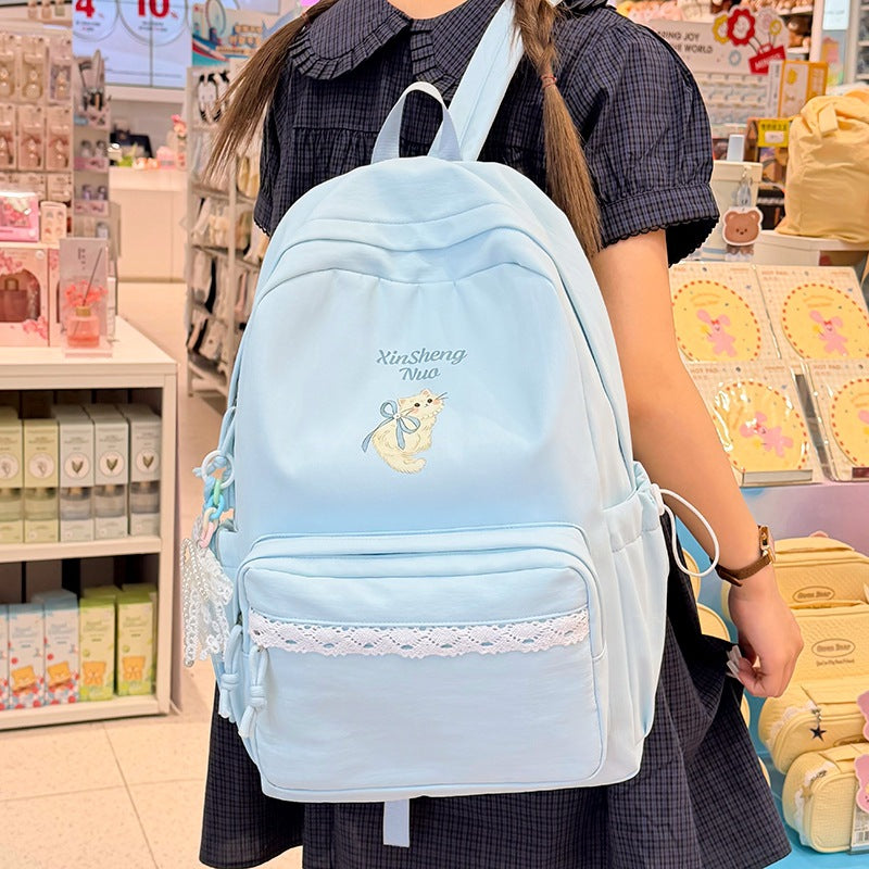 Cute Graphic Embroidered Backpack LoungeYard — product view 3