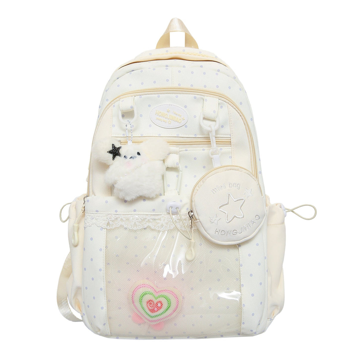 Charming Polka Dot Backpack LoungeYard — product view 5