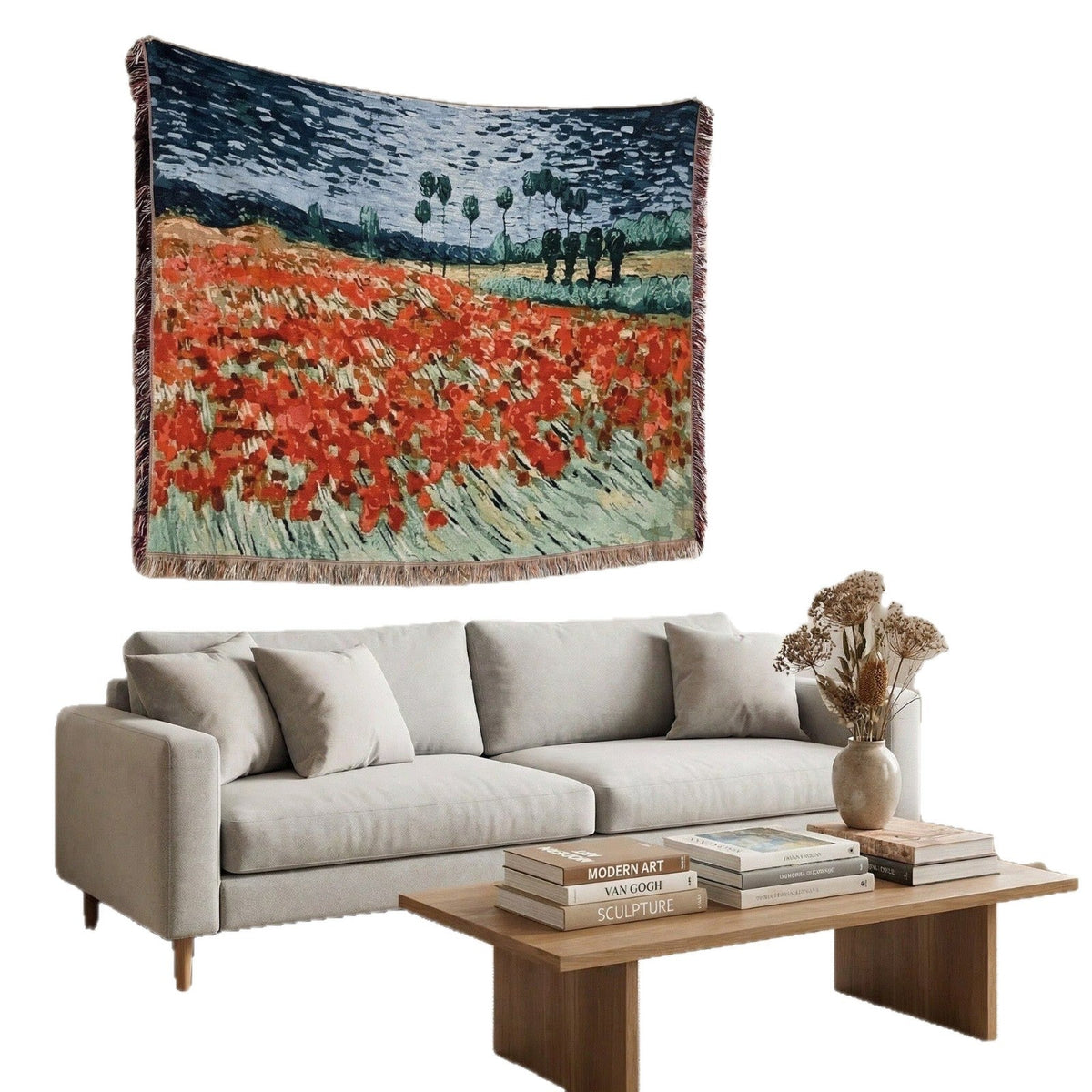 Artistic Woven Tapestry Throw Blanket — product view 5
