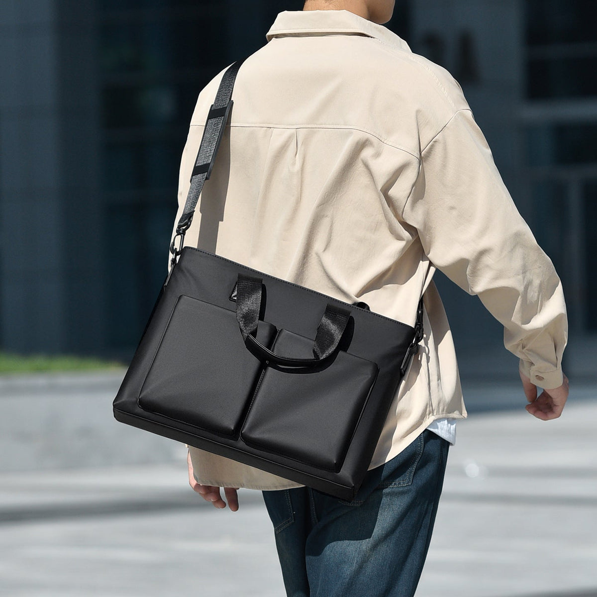Stylish Multi-Pocket Business Tote Bag LoungeYard — product view 3