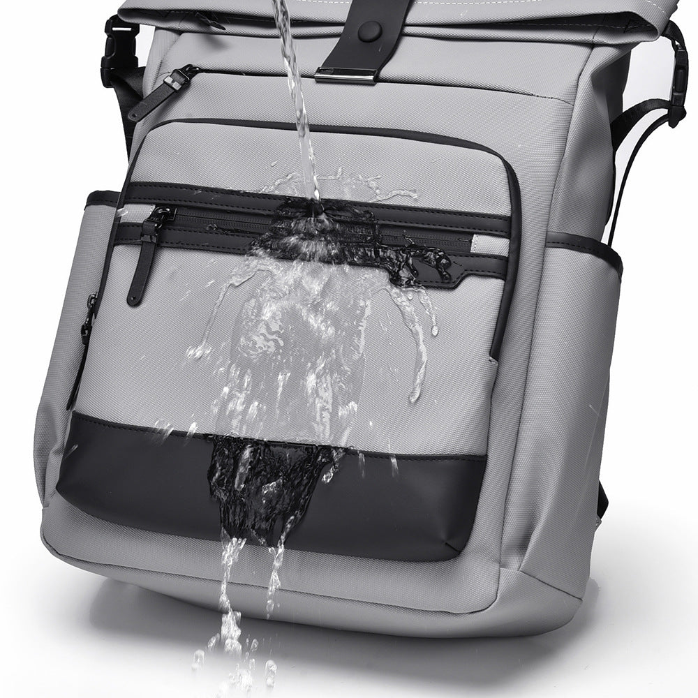 Versatile Urban Roll-Top Backpack LoungeYard — product view 3