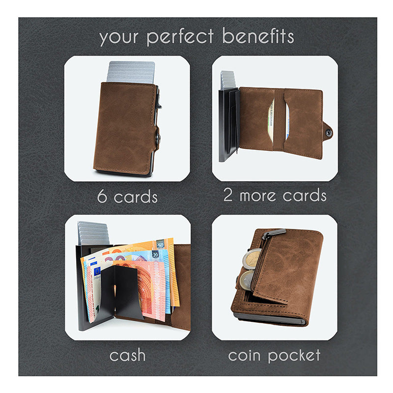 RFID-Blocking Multi-Functional Leather Wallet LoungeYard — product view 2