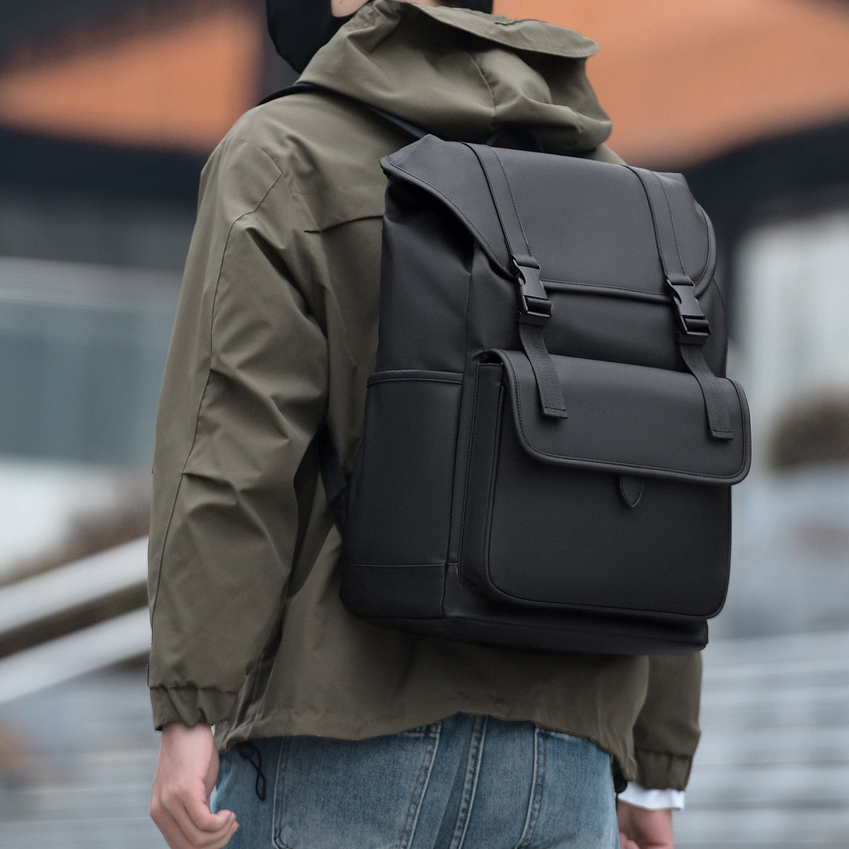 Modern Minimalist Waterproof Backpack LoungeYard — product view 1