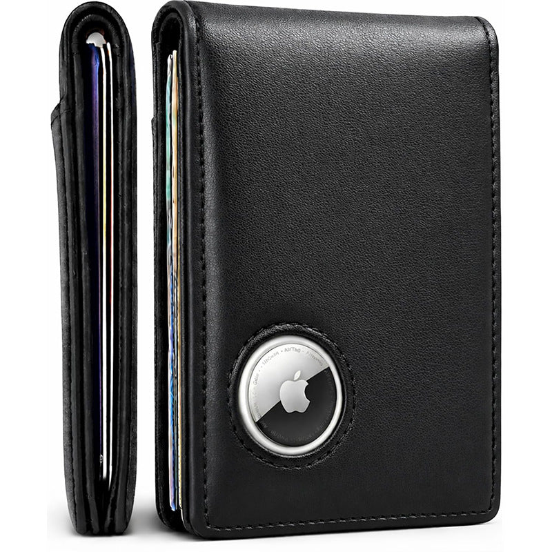 Premium Leather Wallet with AirTag Holder LoungeYard — product view 6