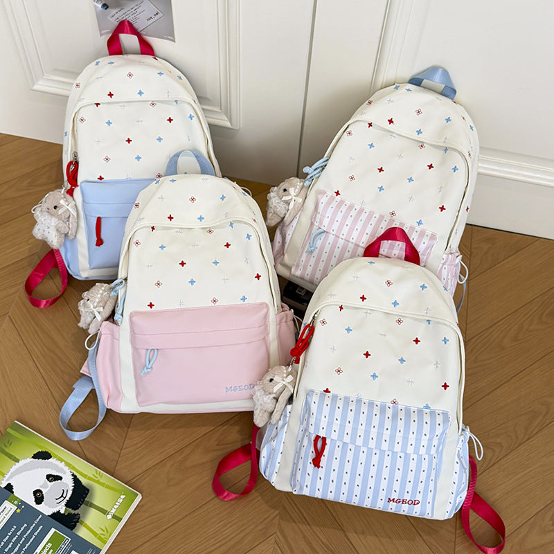 Decorative Floral Embroidered Backpack LoungeYard — product view 4