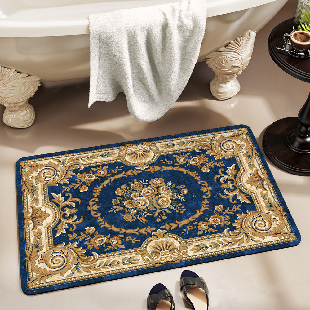 Elegant Floral Bathroom Area Mat LoungeYard — product view 7