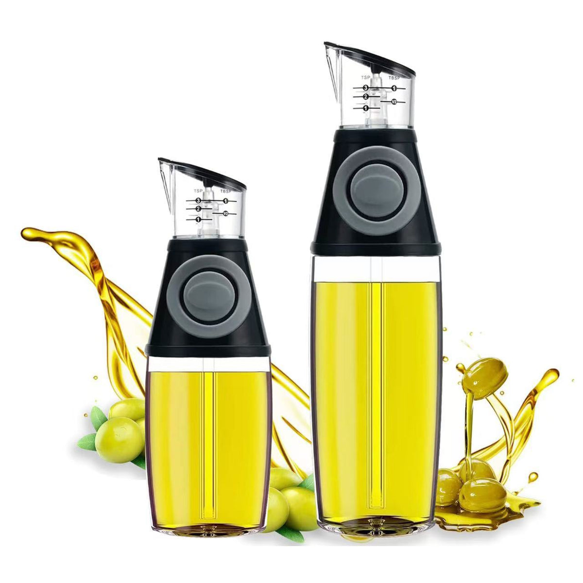 Compact Measuring Oil Dispenser With Built-In Pump And Drip-Free Spout — product view 7