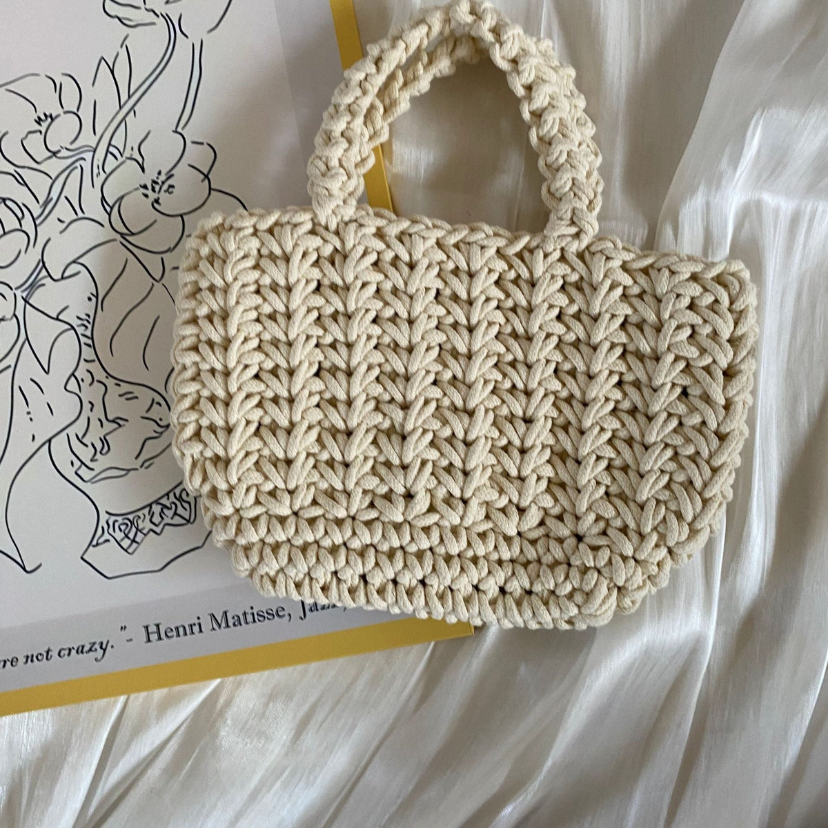 Hand-knotted cotton bag LoungeYard — product view 6