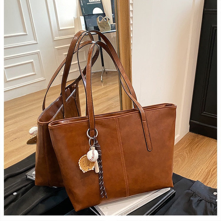 Classic Structured Faux Leather Tote — product view 2