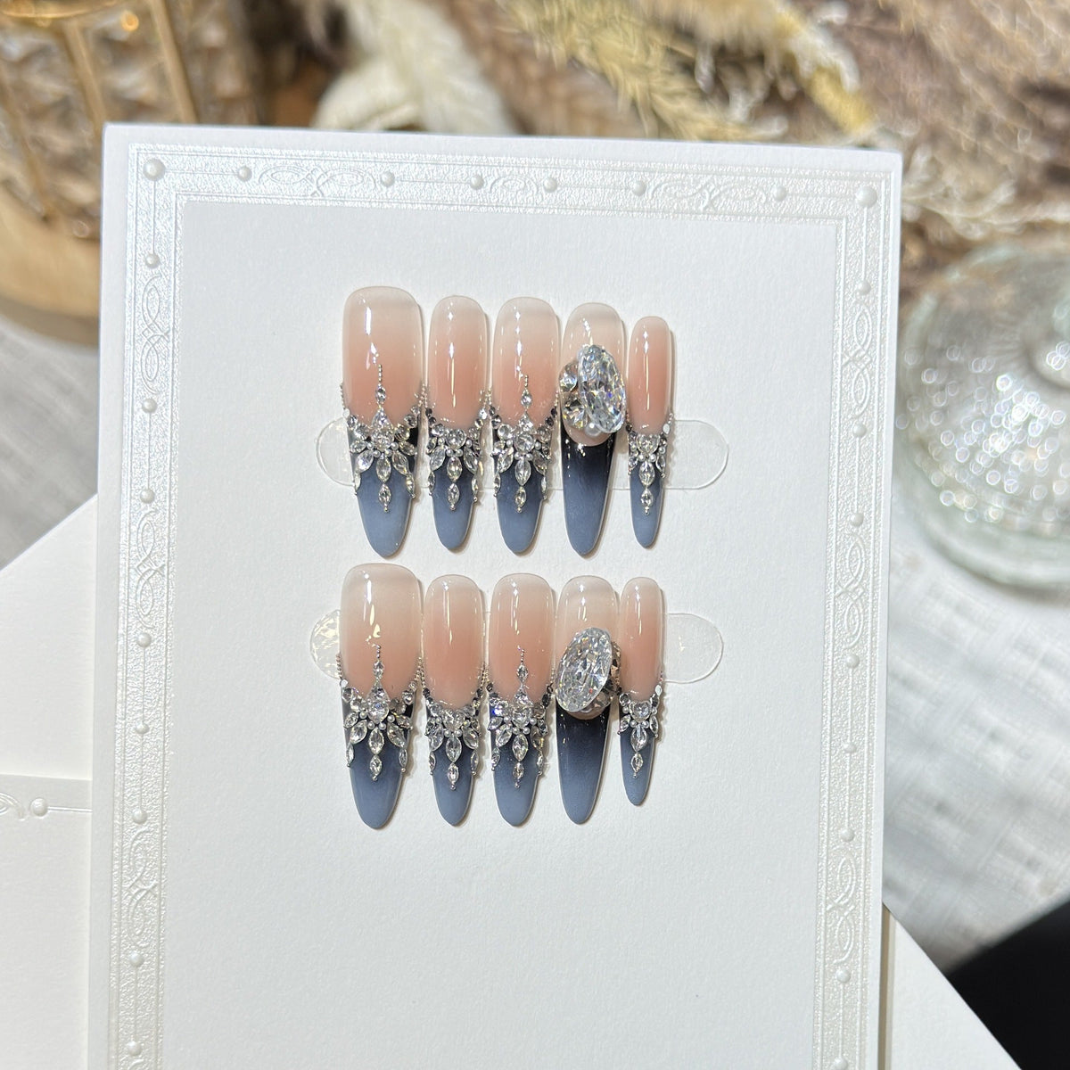 Glamorous Rhinestone-Accent Press-On Nails — product view 2