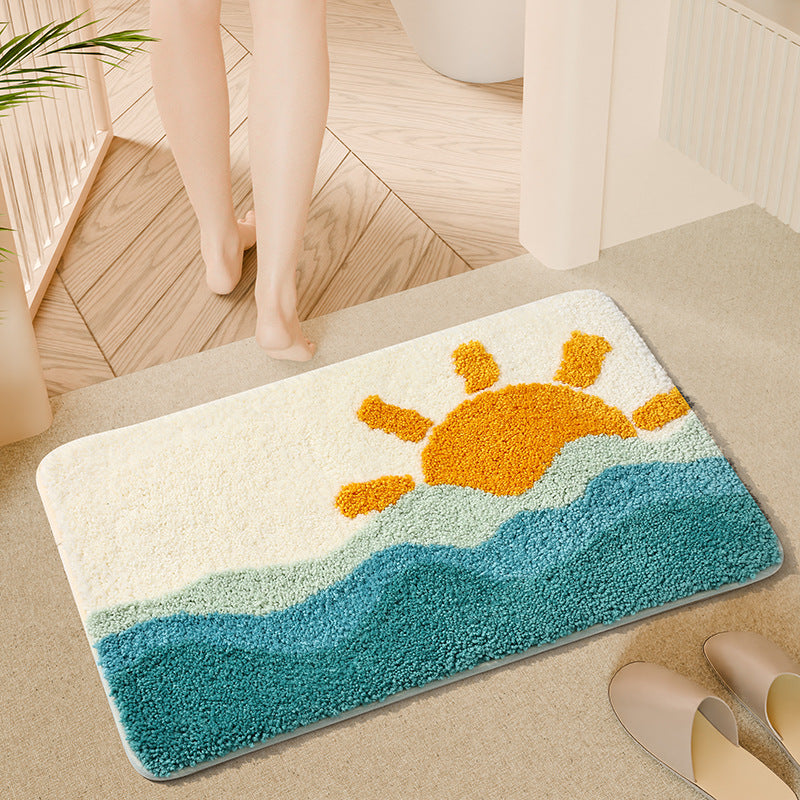 Plush Decorative Bath Mat Bowlift — product view 2