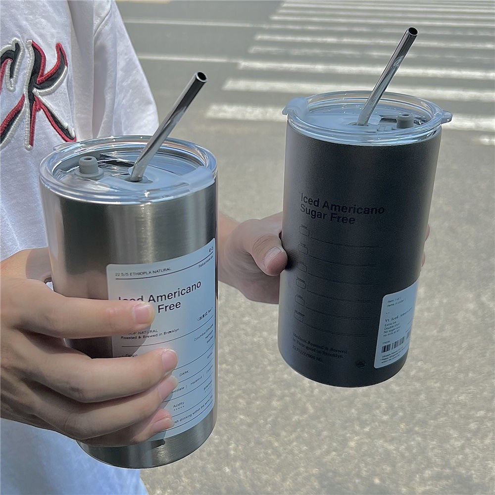 Women's insulated cup with secure lid and practical straw LoungeYard — product view 4